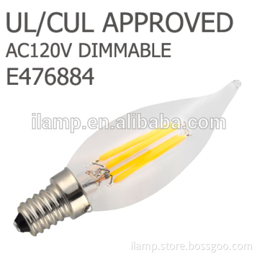 New Products 4W B15 Dimmable Led Bent-Tip Bulb Light Lamp